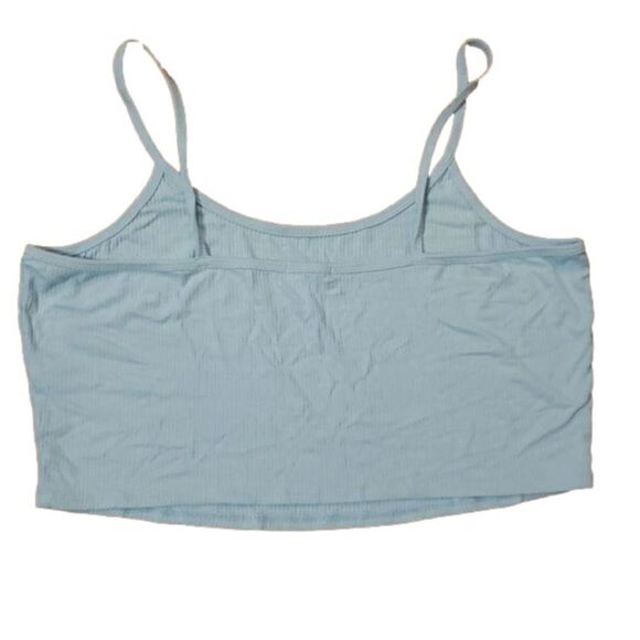 Bp Nordstroms Womens Ribbed Crop Top Camisole Light Blue Size 2x NWOT - Picture 2 of 5
